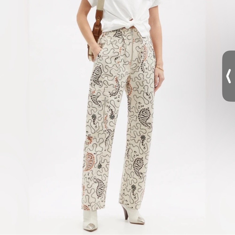 ISABEL MARANT ÉTOILE
Noferis Paisley-Print Cotton-Twill Trousers size XS